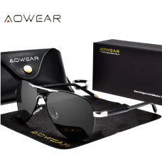 AOWEAR anteojos de sol tipo aviador polarizados con protección UV AP8503